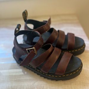 Doc Marten Sandals Oxblood